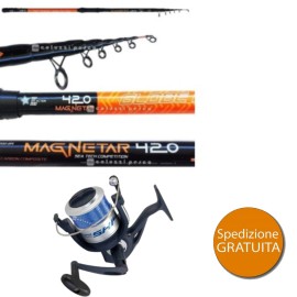 Combo Globe Fishing Canna Magnetar 4,20m 200g - Mulinello Shizuka SK14 7000