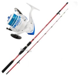 Combo Canna Globe Fishing Red Boat 1,80m - Mulinello Trabucco Achab 5000